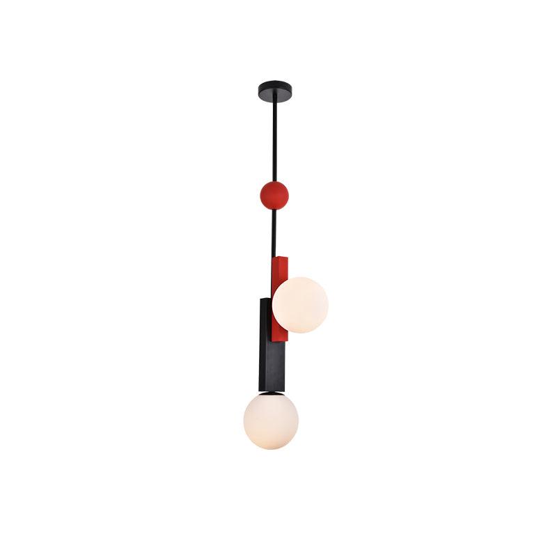 Veveny Pendelleuchte Doppelkugel Linear Balken Geometrisch