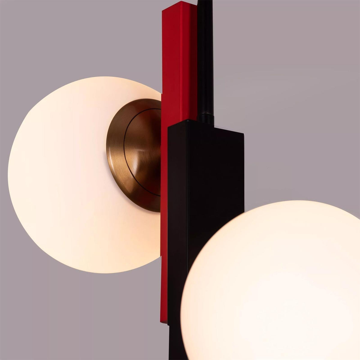 Veveny Pendelleuchte Doppelkugel Linear Balken Geometrisch
