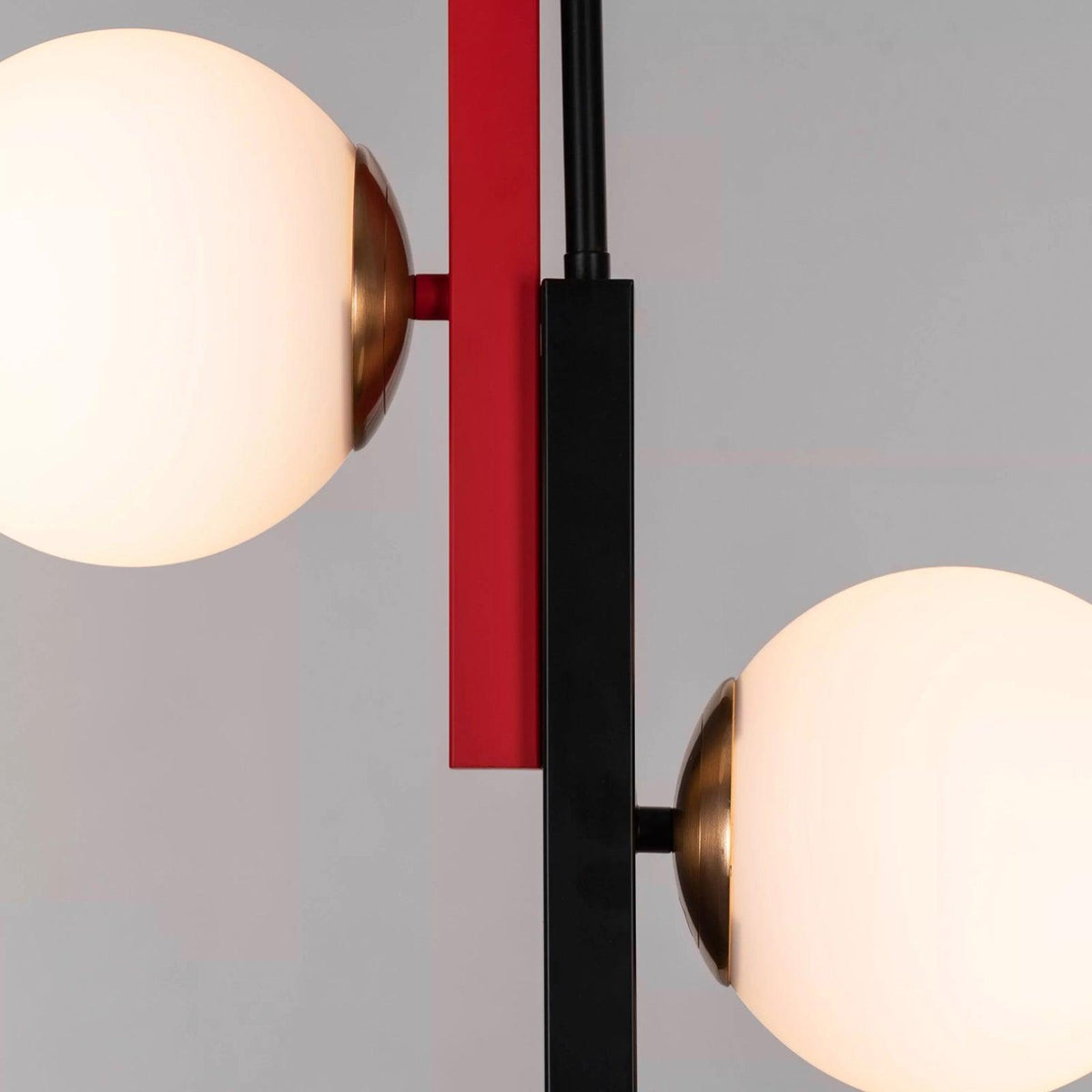 Veveny Pendelleuchte Doppelkugel Linear Balken Geometrisch