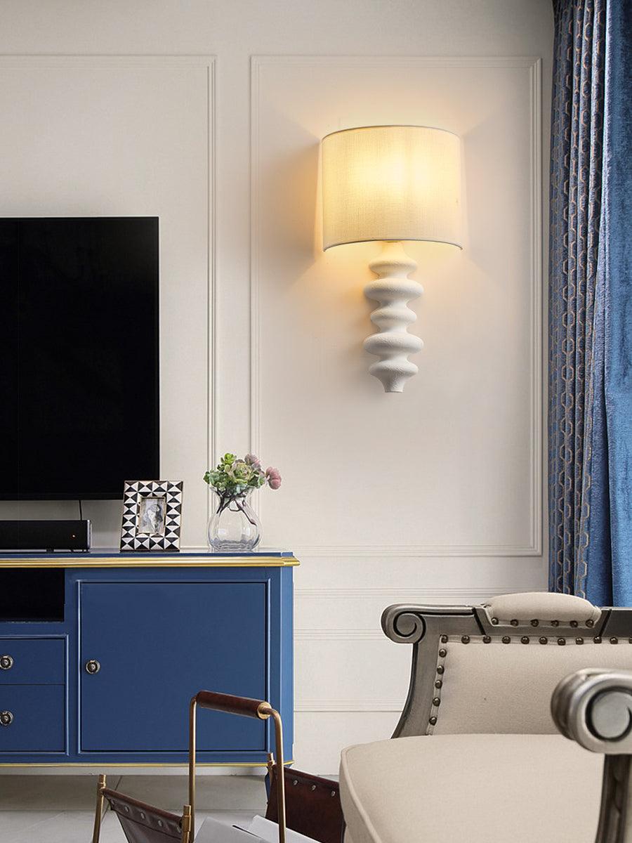 Lineella zeitgenössische Wandleuchte aus Stoff im nordischen Stil