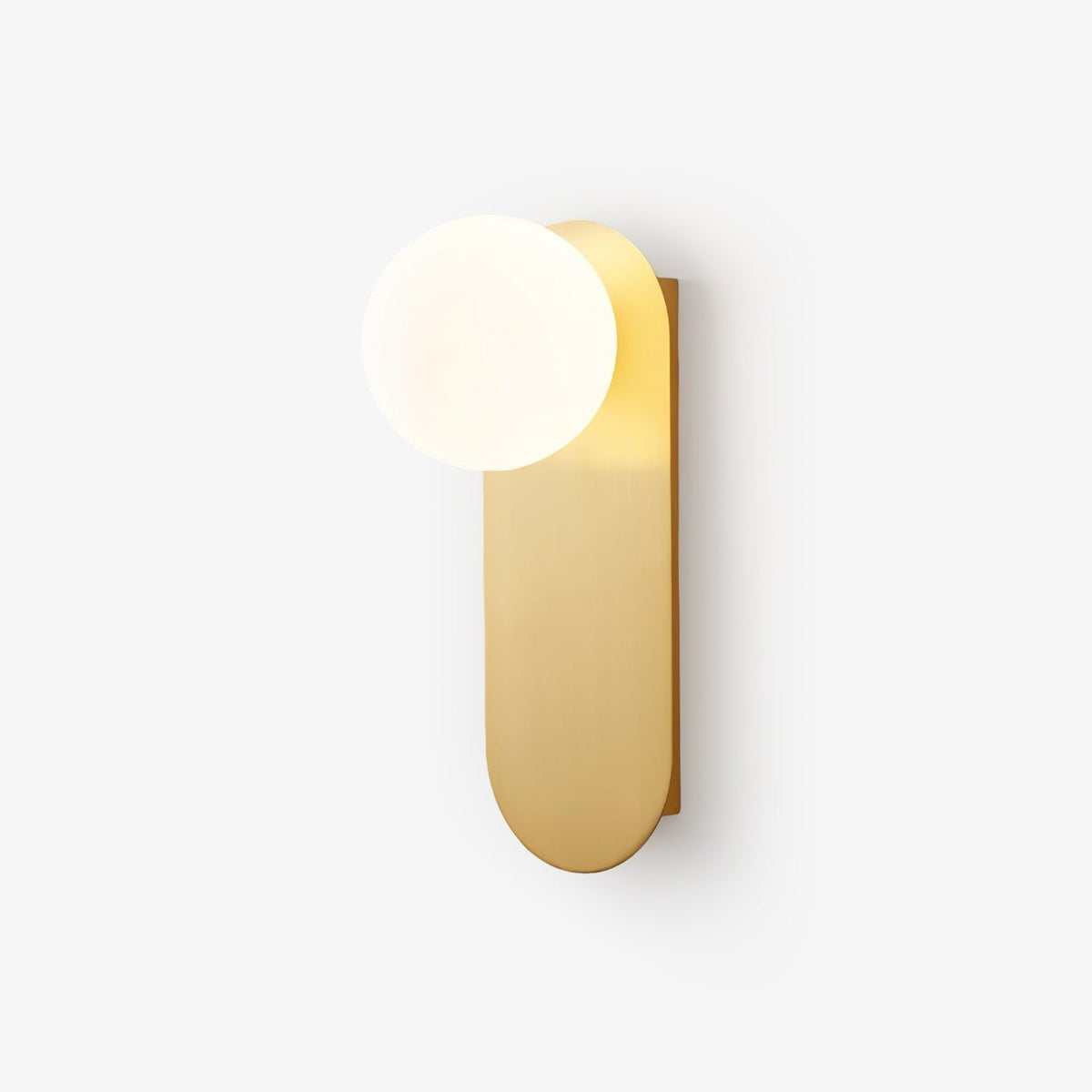Eiralina flache Basis Kugel Wandleuchte aus Messing und Glas