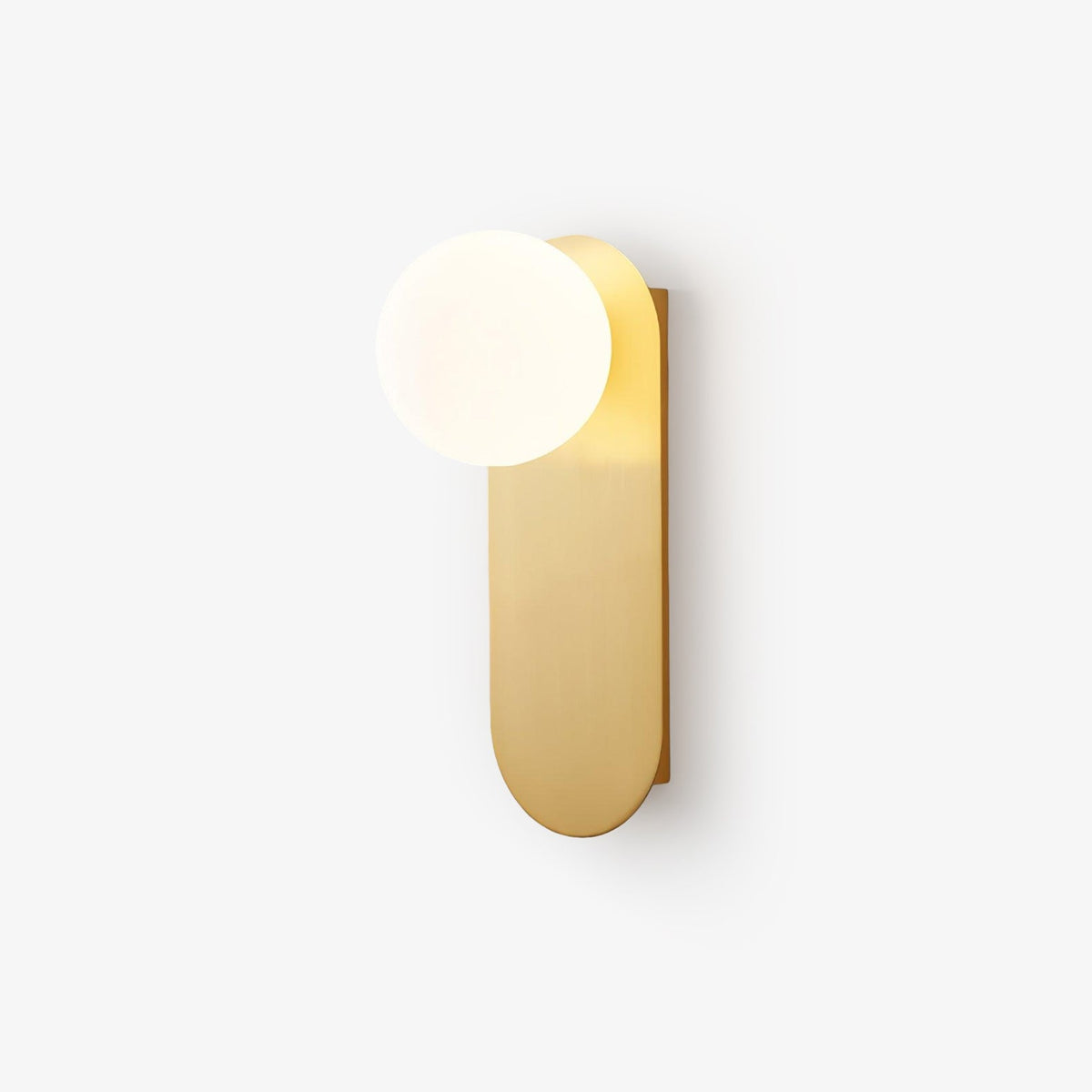 Eiralina flache Basis Kugel Wandleuchte aus Messing und Glas