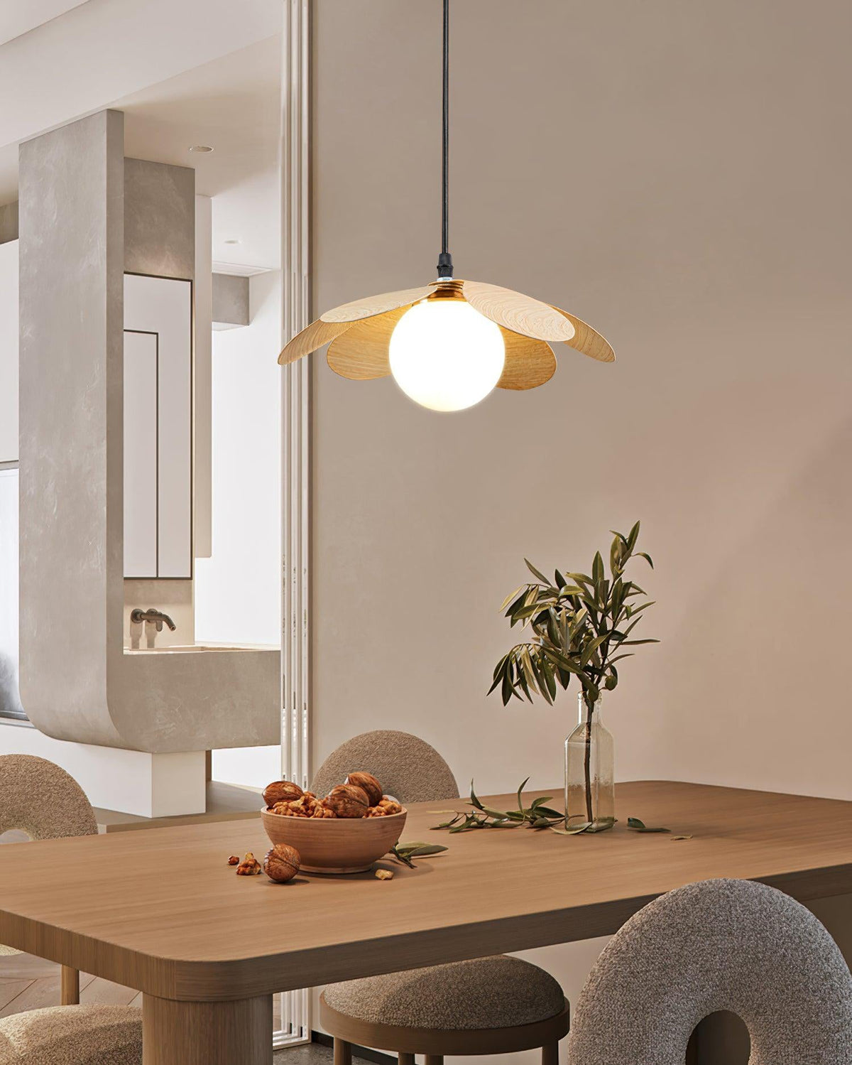 Arlenis Pendelleuchte aus Glas im minimalistischen Stil