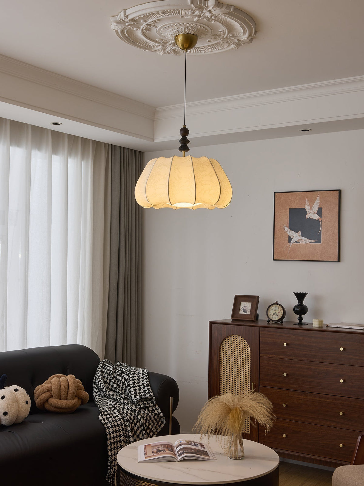 Asolira Elegance Vintage Holz Pendelleuchte