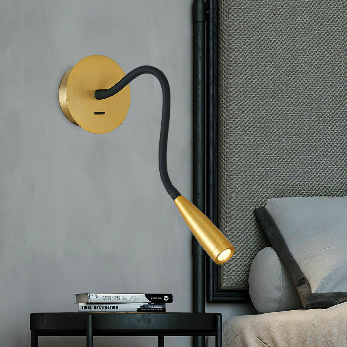 Rivanelle zeitgenössische minimalistische Wandleuchte mit Stecker