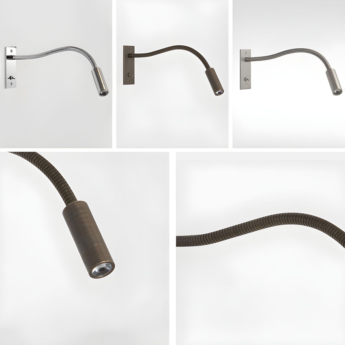 Flame Flexible Gooseneck-Wandleuchte