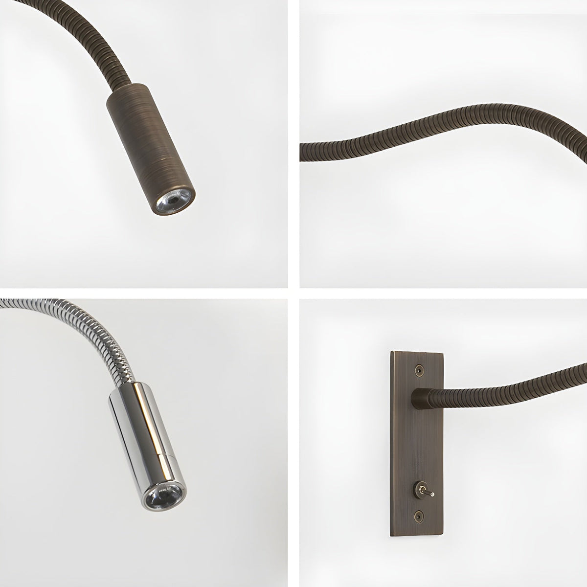 Flame Flexible Gooseneck-Wandleuchte