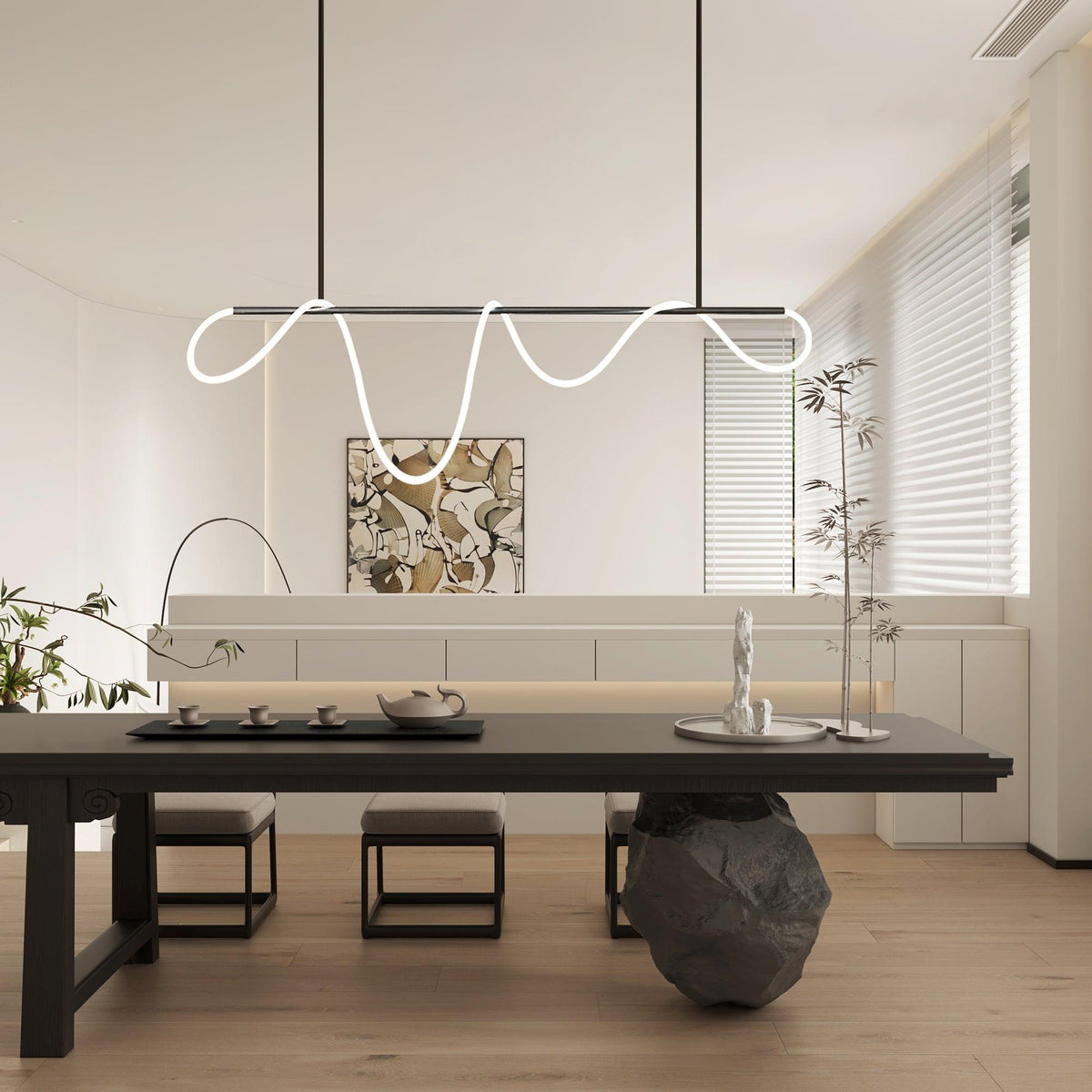 Vocor Kronleuchter flexibler Silikonbogen modern elegant