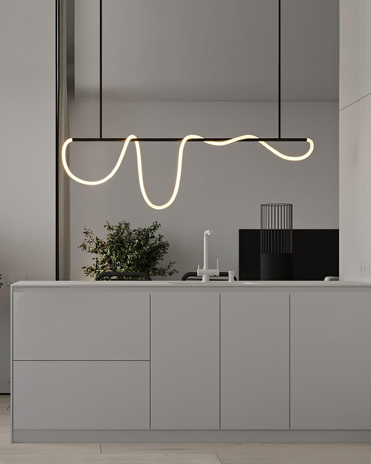 Vocor Kronleuchter flexibler Silikonbogen modern elegant