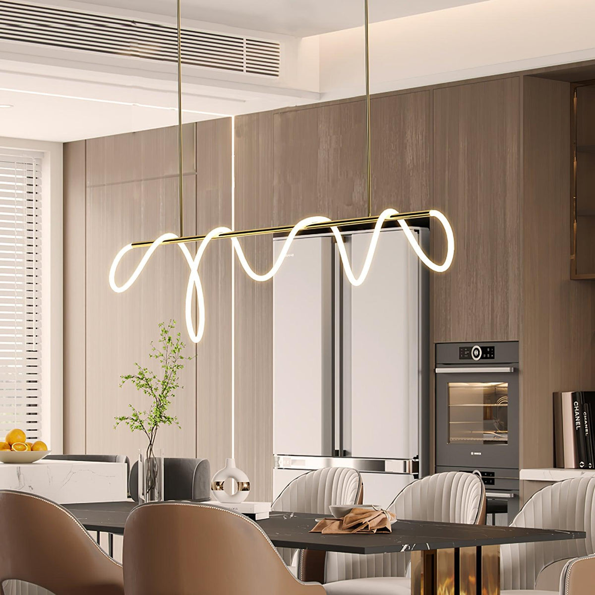 Vocor Kronleuchter flexibler Silikonbogen modern elegant