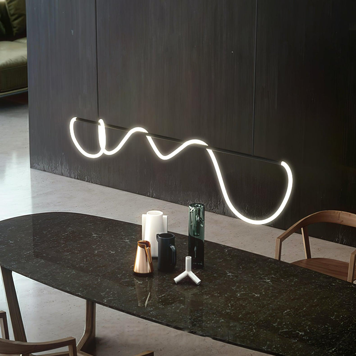 Vocor Kronleuchter flexibler Silikonbogen modern elegant