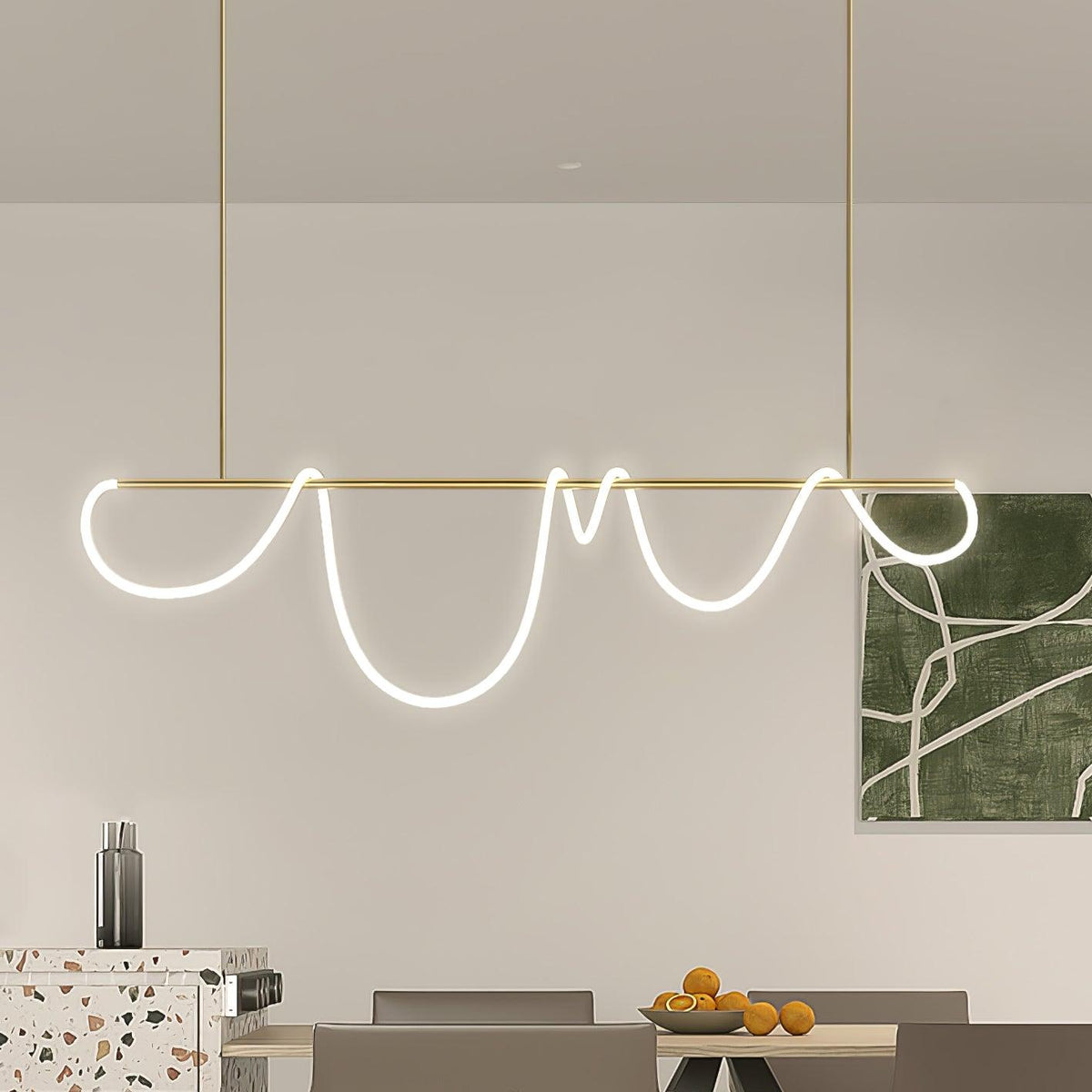 Vocor Kronleuchter flexibler Silikonbogen modern elegant