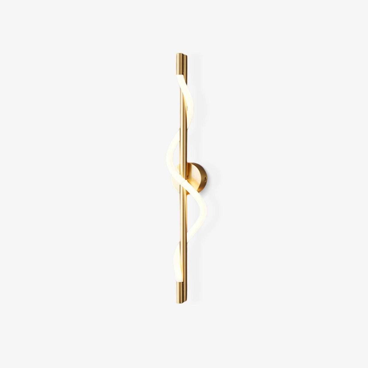 Nivelo skulpturale Wandleuchte aus Messing und Silikon