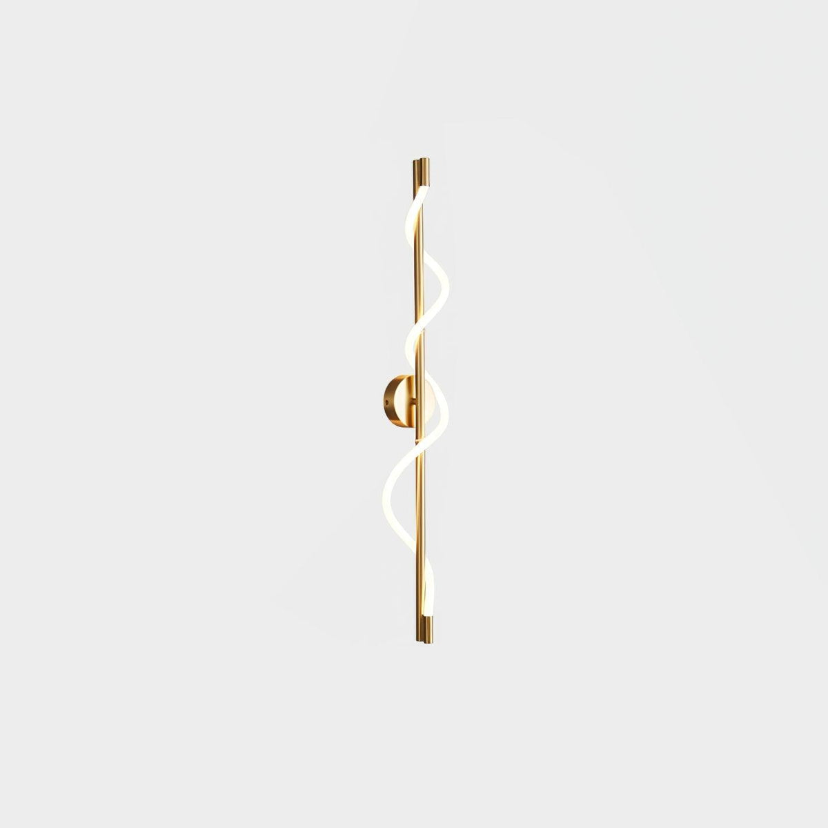 Nivelo skulpturale Wandleuchte aus Messing und Silikon