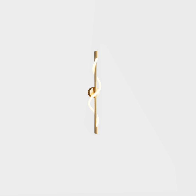 Nivelo skulpturale Wandleuchte aus Messing und Silikon