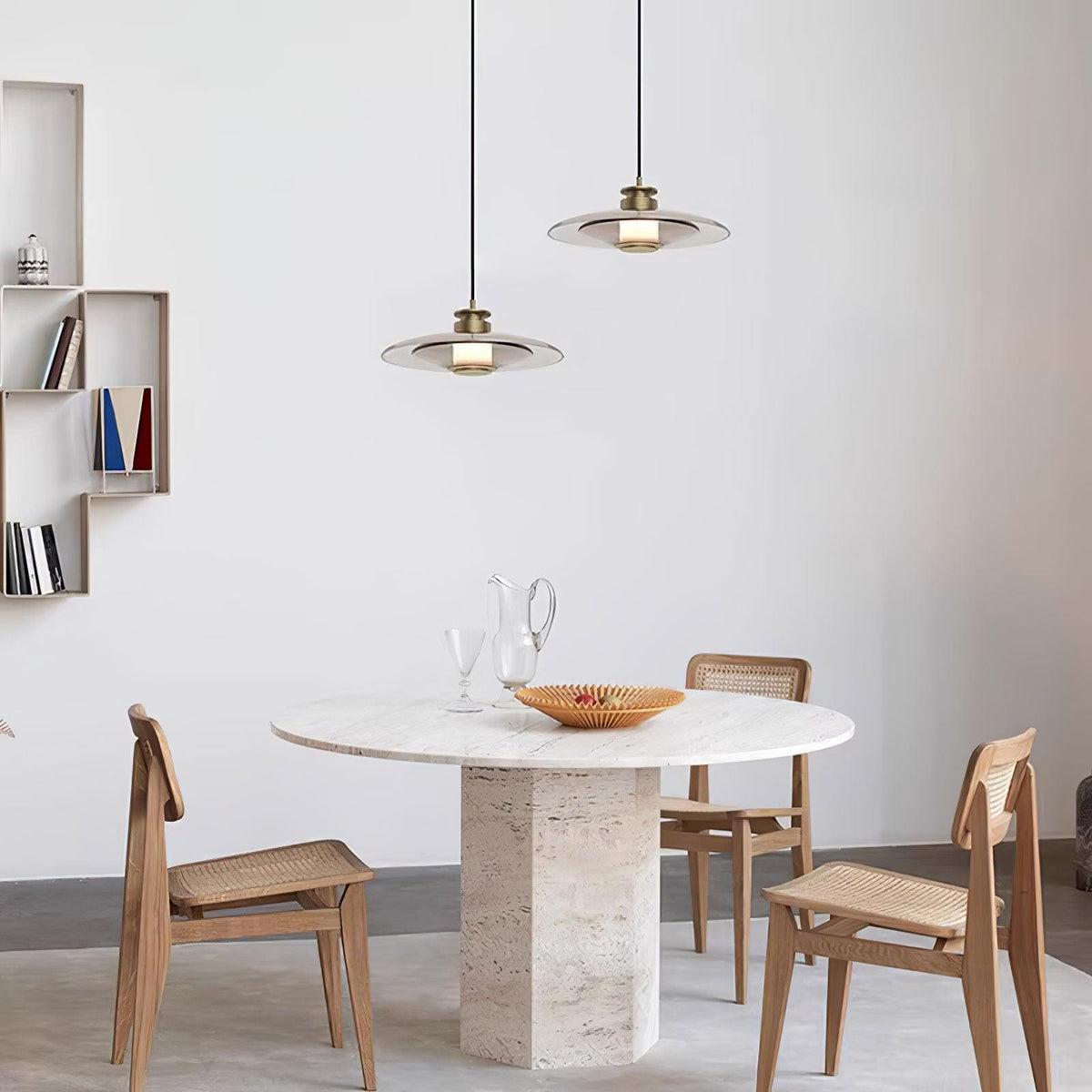 Borian Pendelleuchte aus Glas futuristisch für Wohnzimmer | Cielum