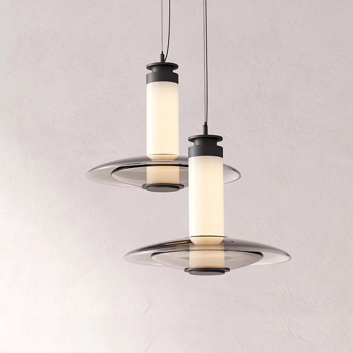 Borian Pendelleuchte aus Glas futuristisch für Wohnzimmer | Cielum