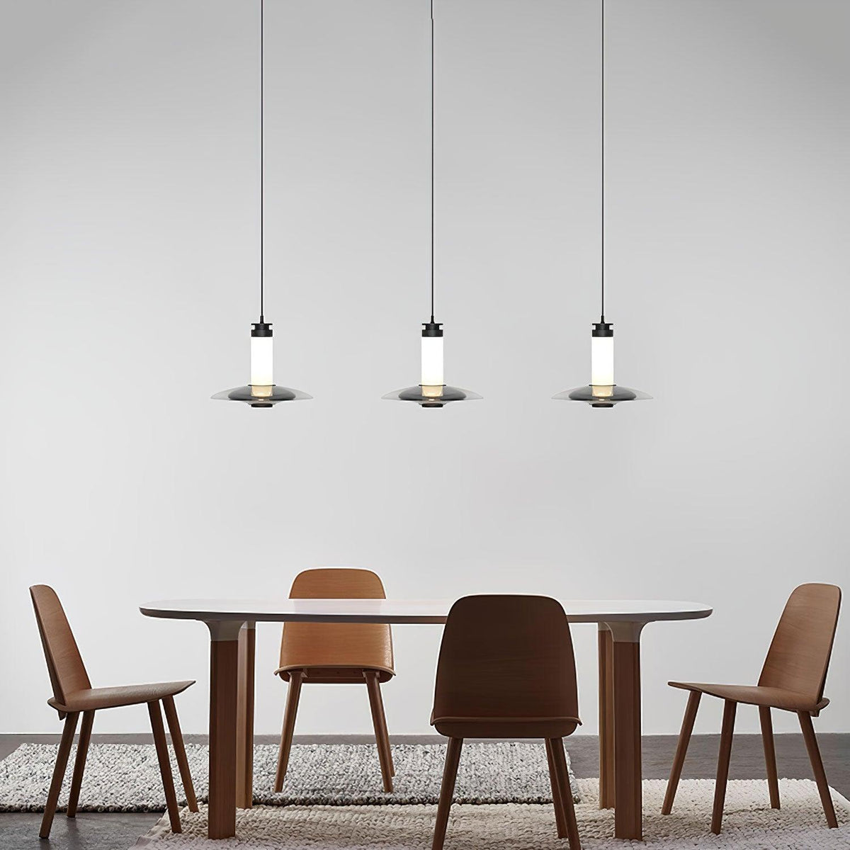 Borian Pendelleuchte aus Glas futuristisch für Wohnzimmer | Cielum