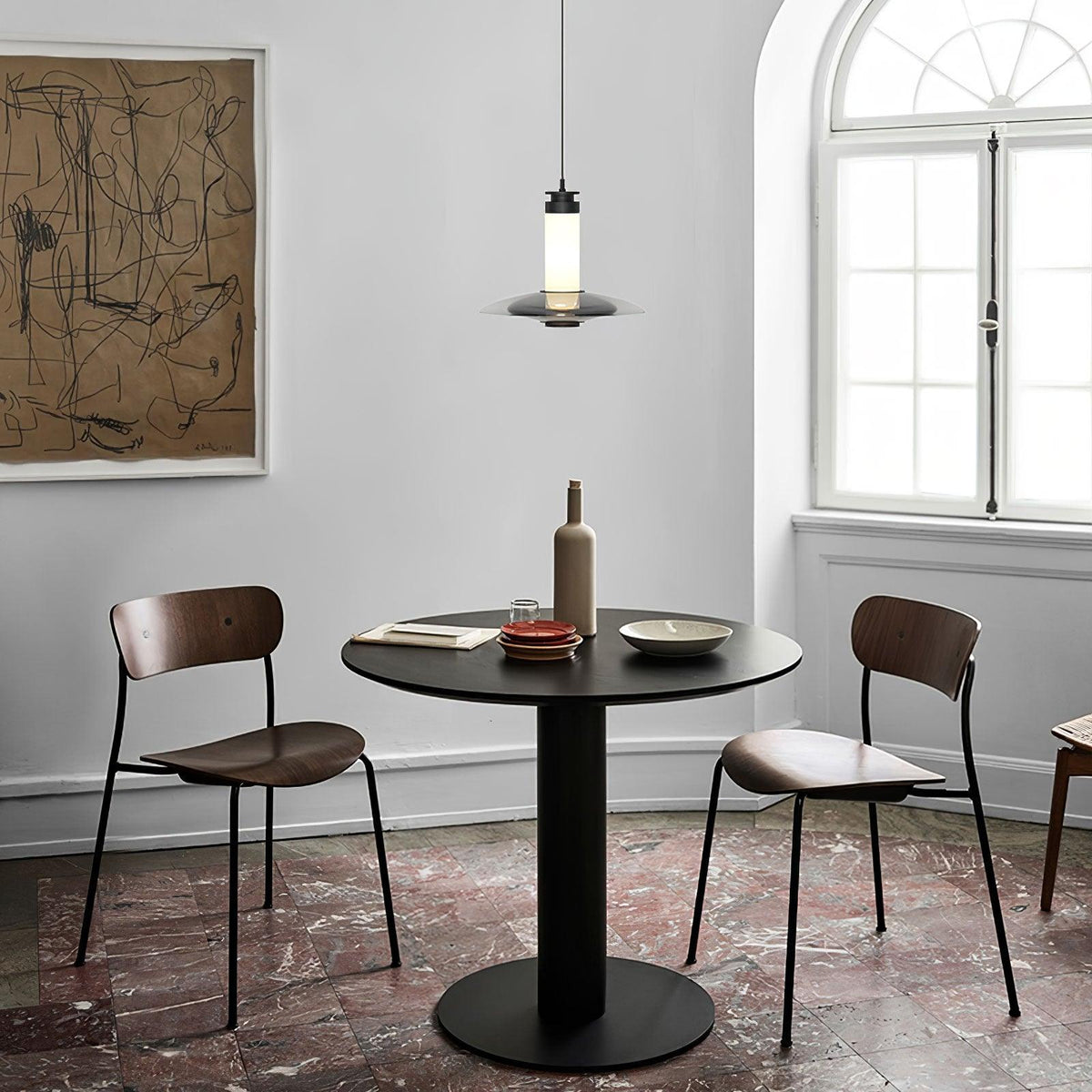 Borian Pendelleuchte aus Glas futuristisch für Wohnzimmer | Cielum