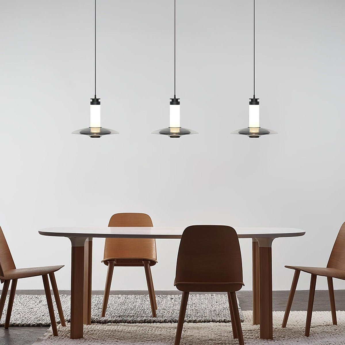 Borian Pendelleuchte aus Glas futuristisch für Wohnzimmer | Cielum