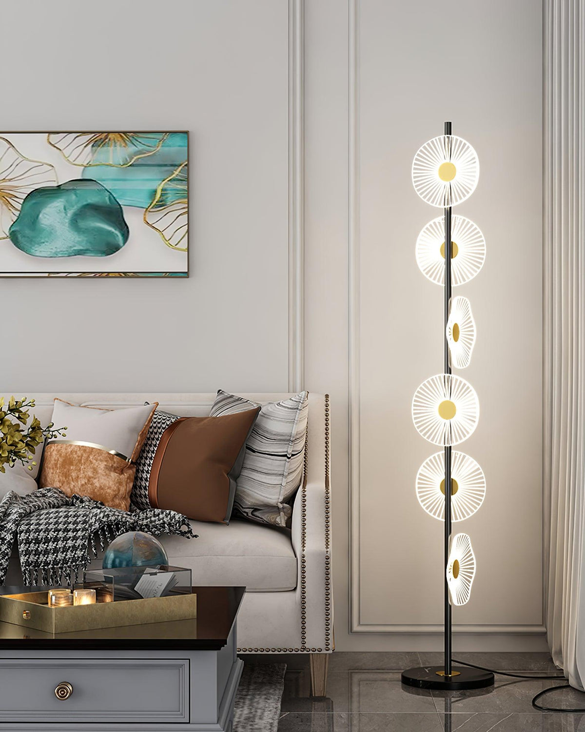 Petaira Luxe Marmor-Stehleuchte