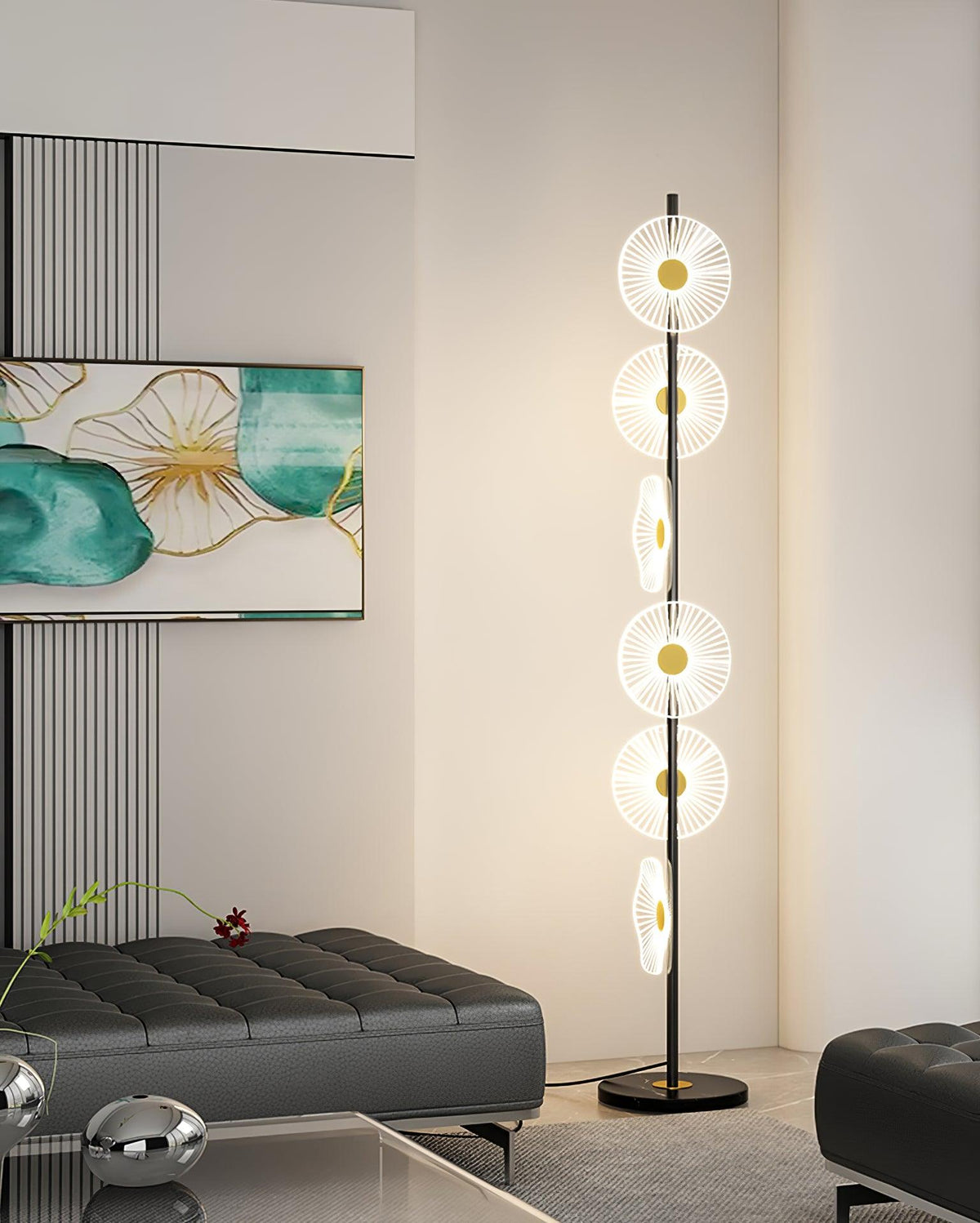 Petaira Luxe Marmor-Stehleuchte