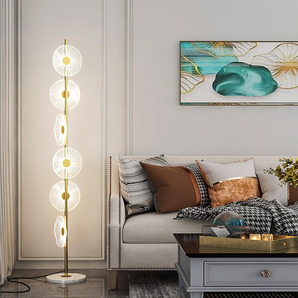 Petaira Luxe Marmor-Stehleuchte