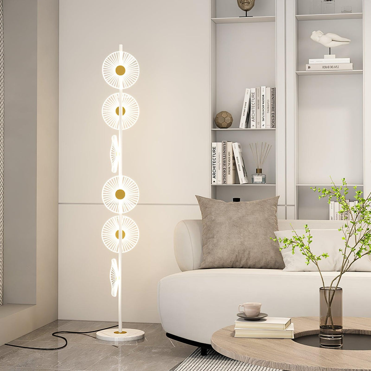 Petaira Luxe Marmor-Stehleuchte