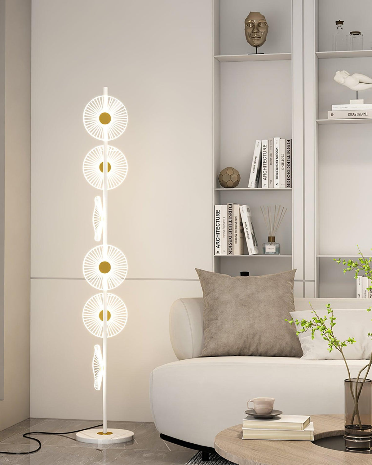 Petaira Luxe Marmor-Stehleuchte