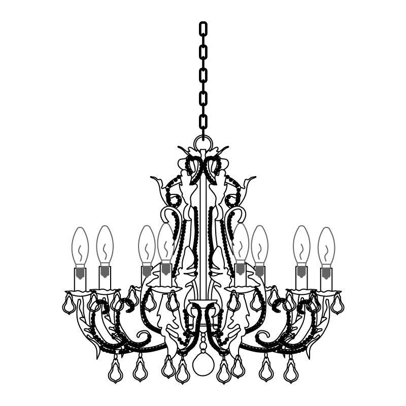 Yuna Pendelleuchte Candle Holder Kristallkugeln