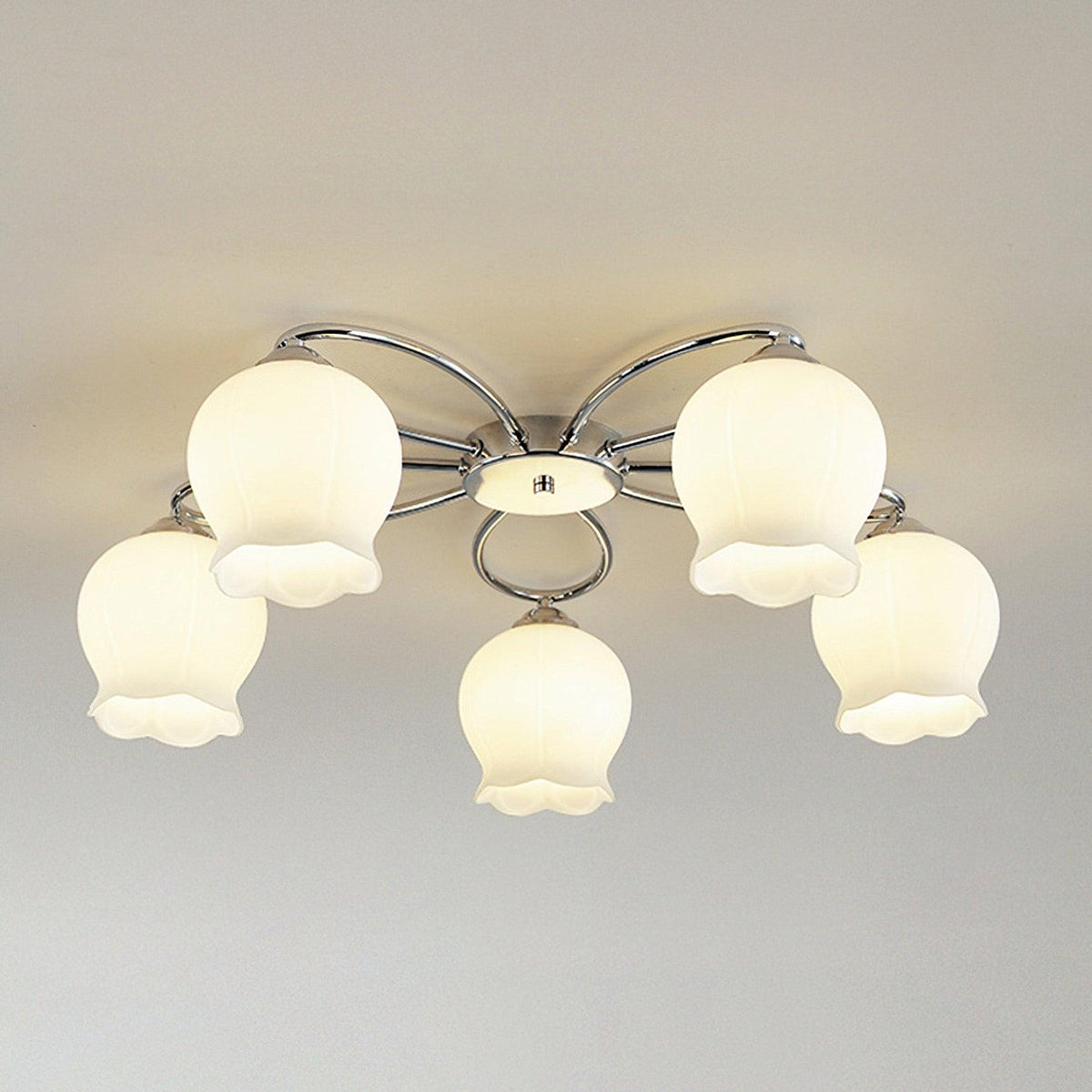 Oldore Premium Elegance Floral-Glas-Deckenleuchte