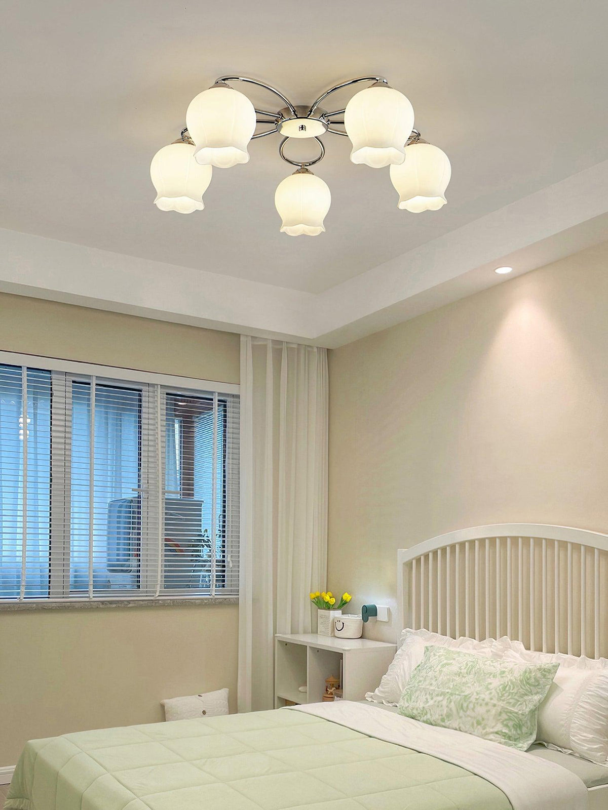 Oldore Premium Elegance Floral-Glas-Deckenleuchte