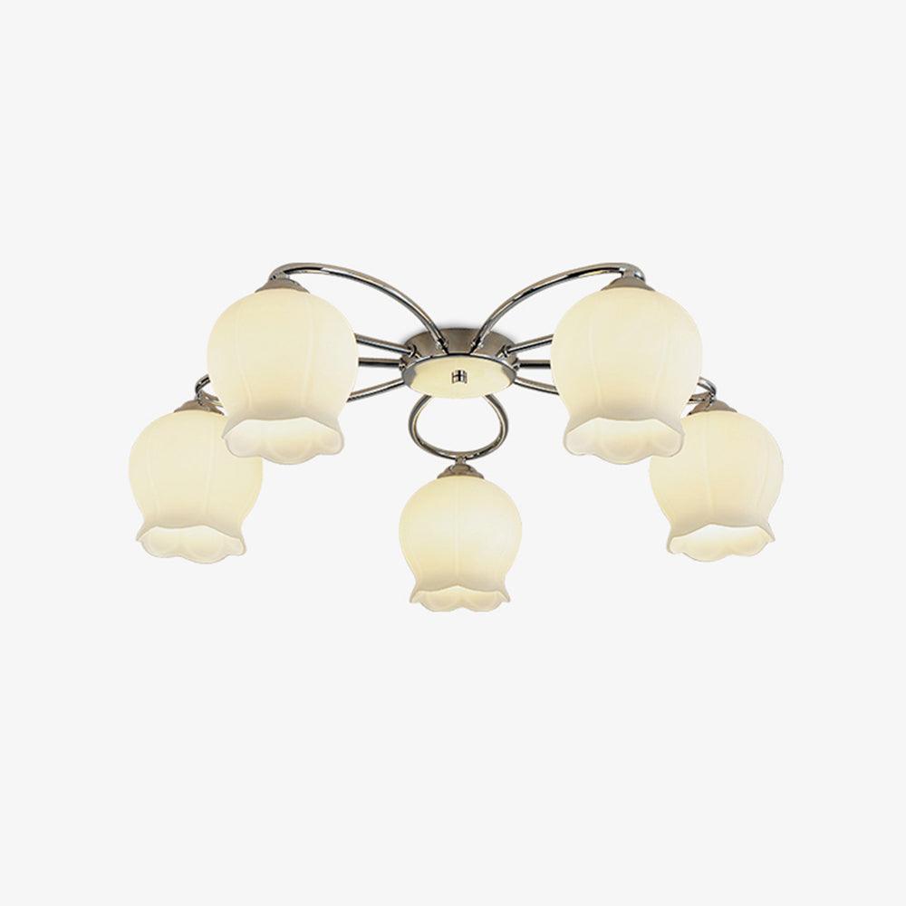 Oldore Premium Elegance Floral-Glas-Deckenleuchte