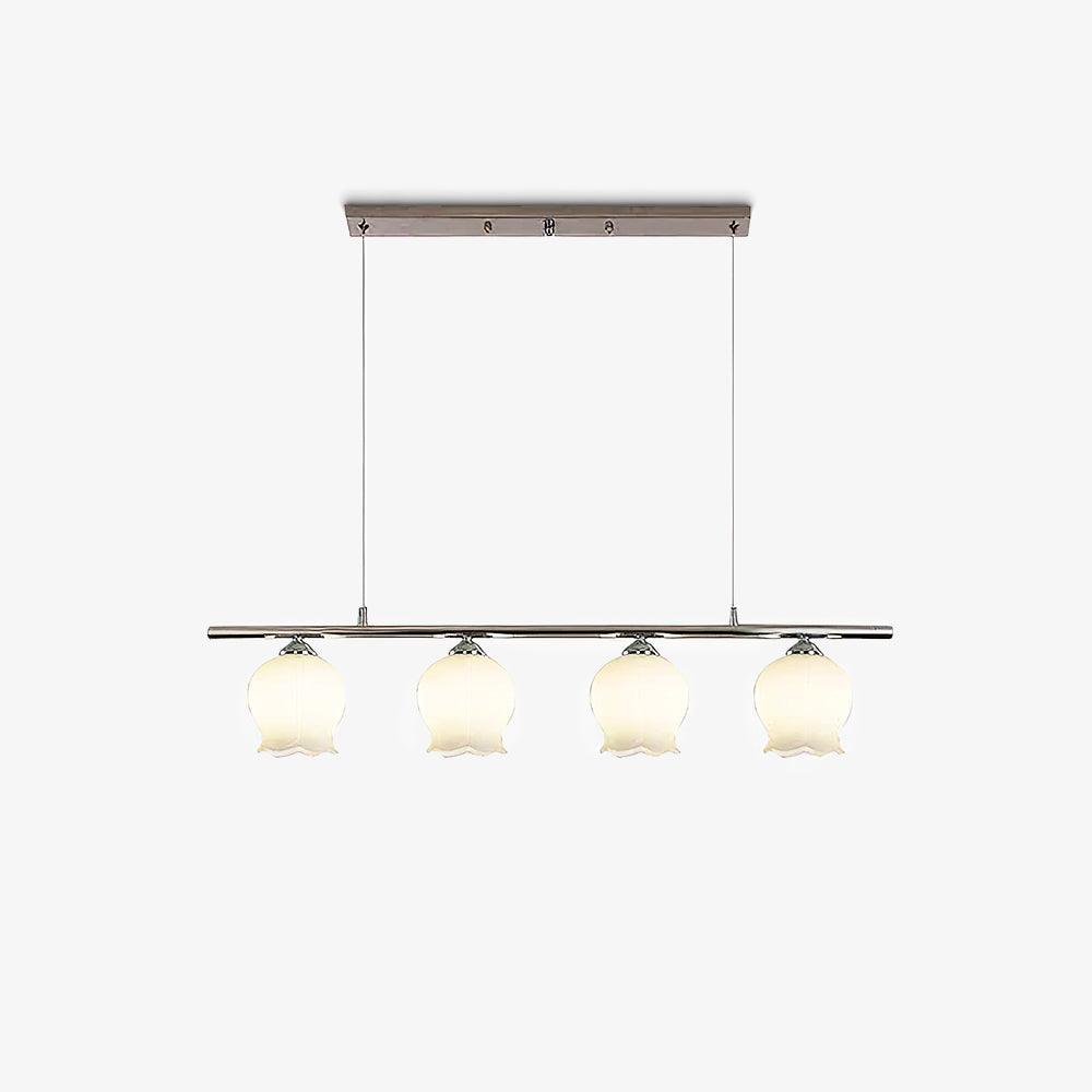 Evenara zeitgenössische minimalistische Pendelleuchte aus Glas mit Blumenmuster