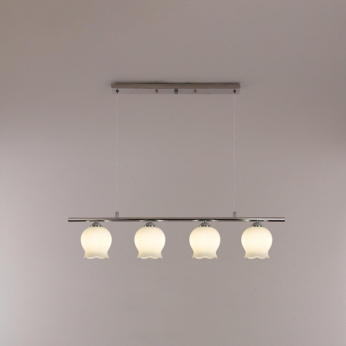 Evenara zeitgenössische minimalistische Pendelleuchte aus Glas mit Blumenmuster
