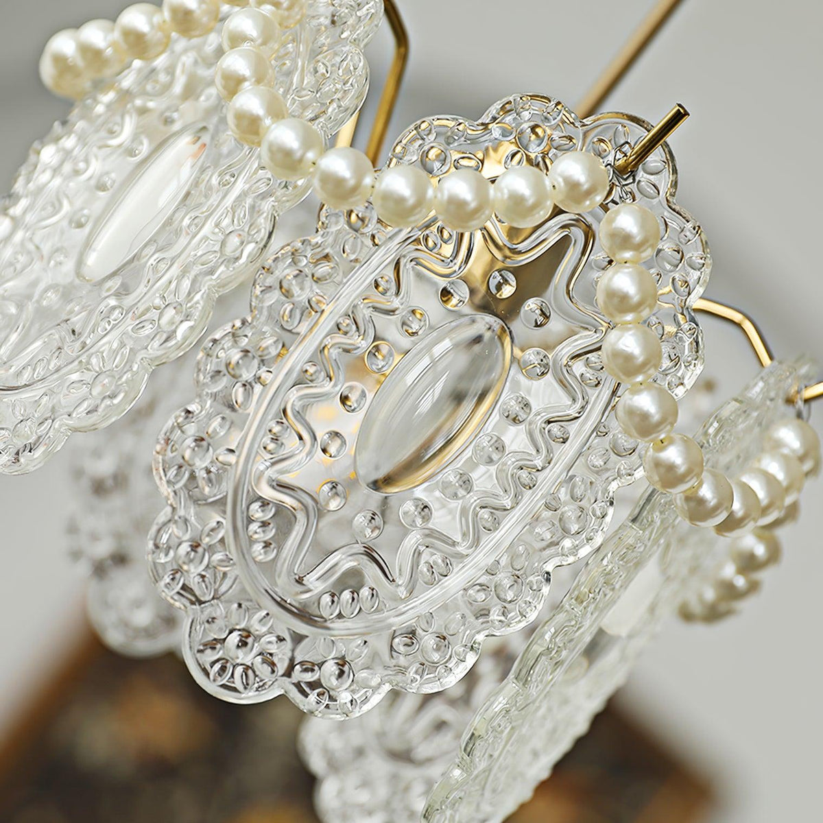 Velinette Pendelleuchte aus Glas im Glam-Industrial-Stil
