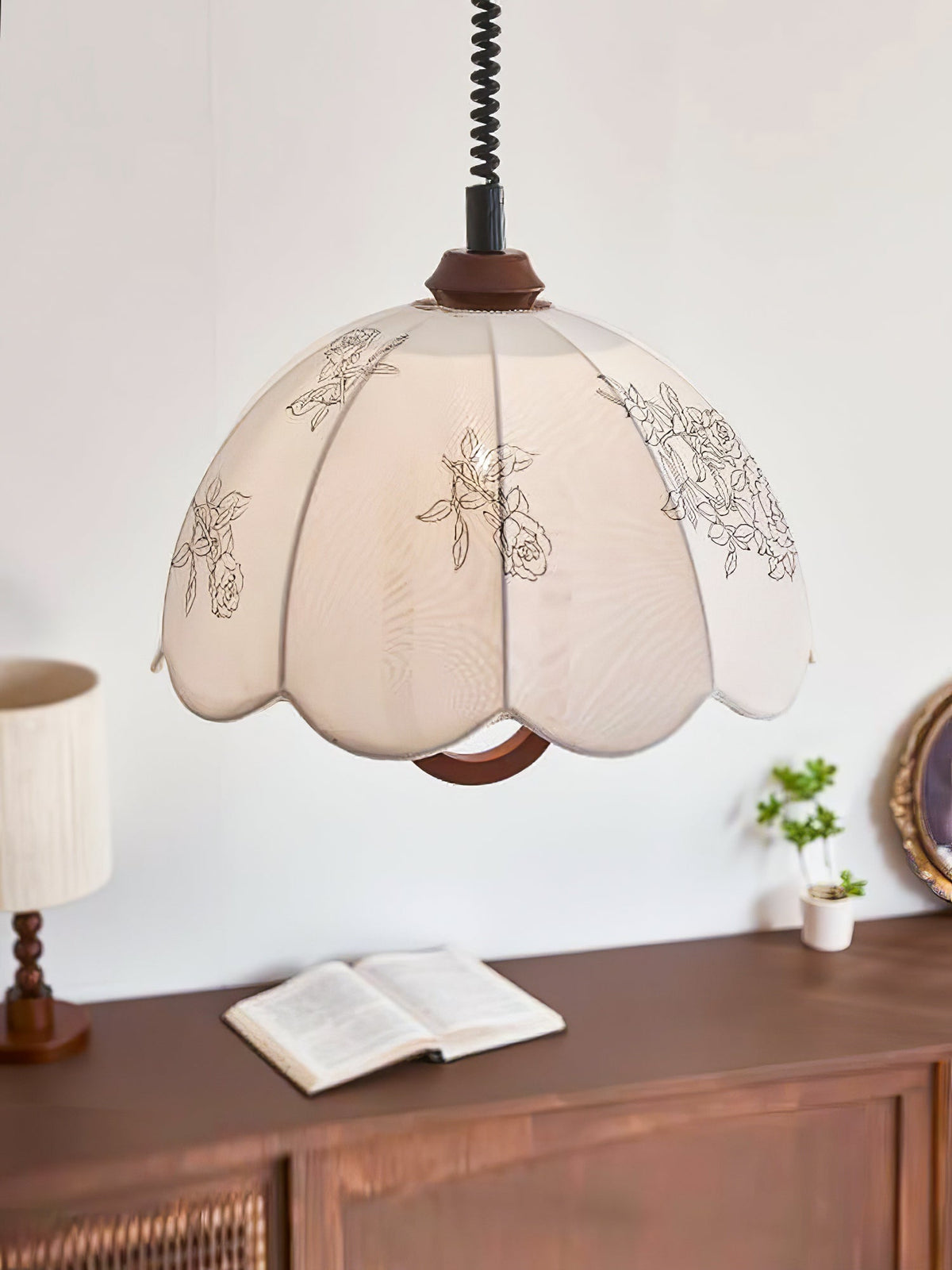 Elvaraine Vintage Pendelleuchte aus Holz