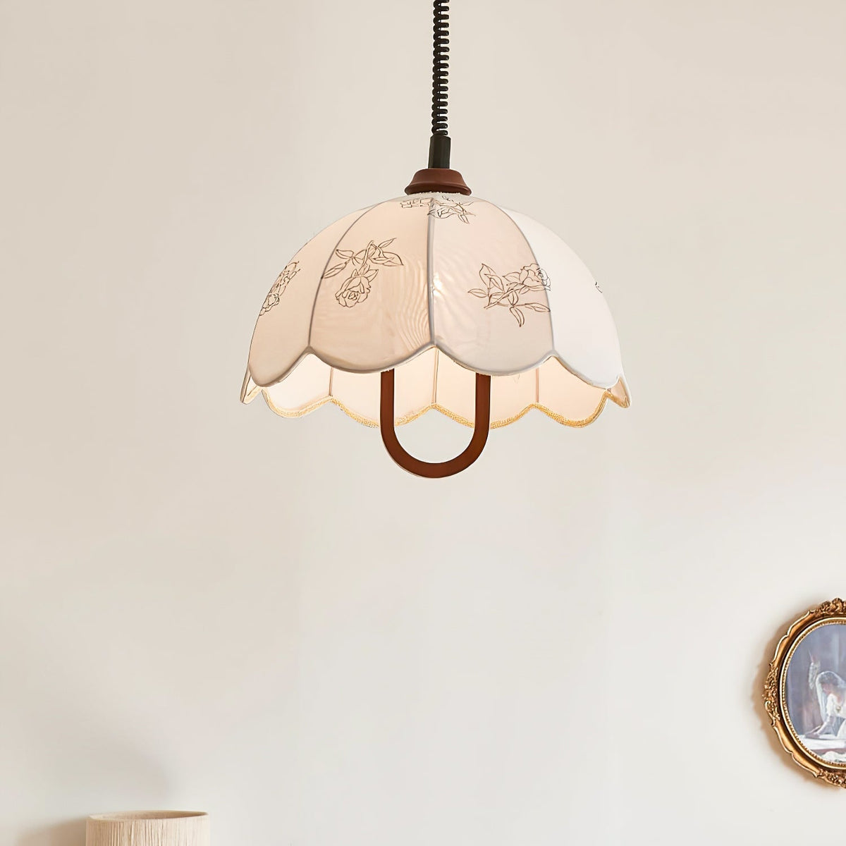 Elvaraine Vintage Pendelleuchte aus Holz