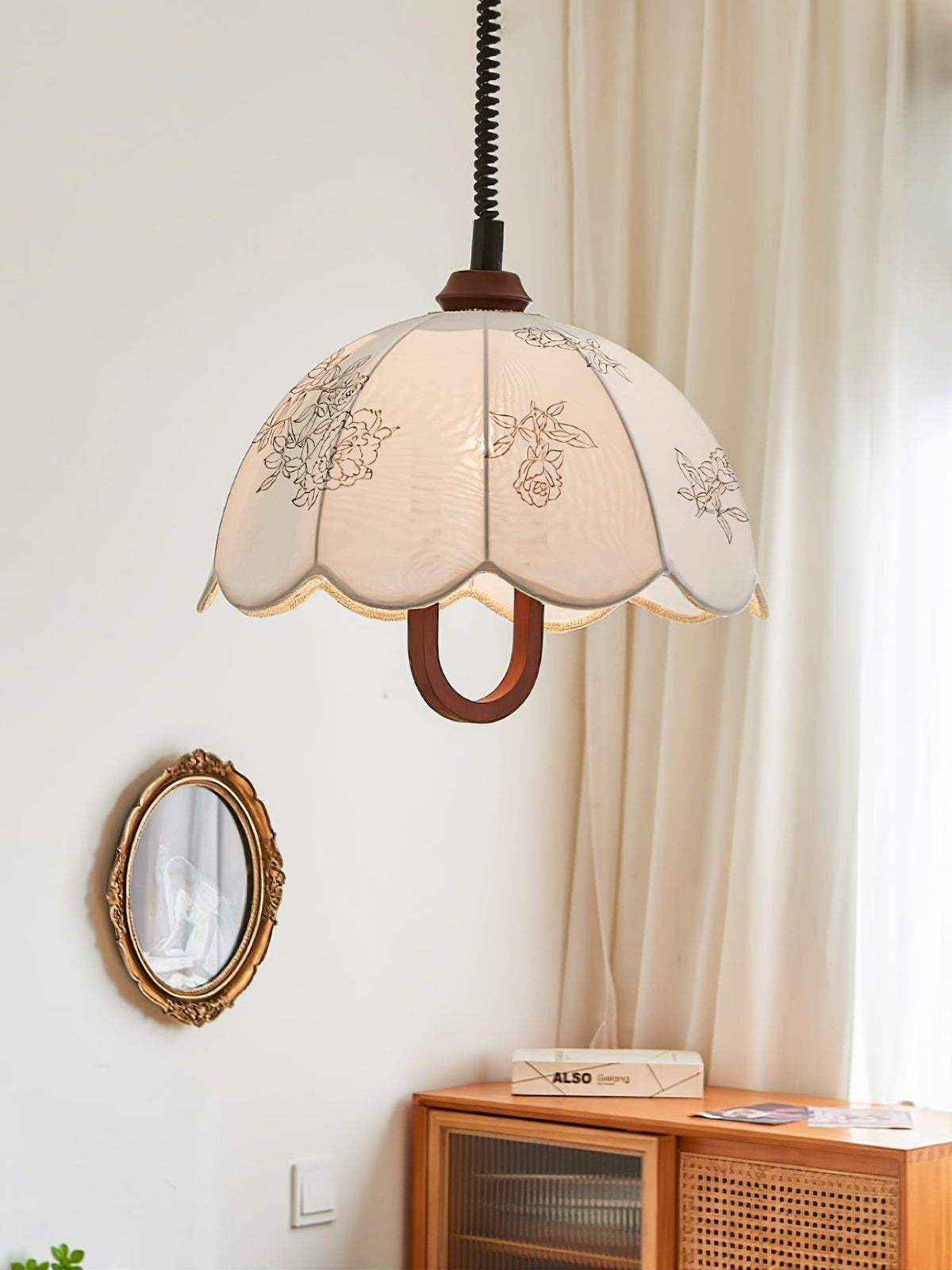 Elvaraine Vintage Pendelleuchte aus Holz