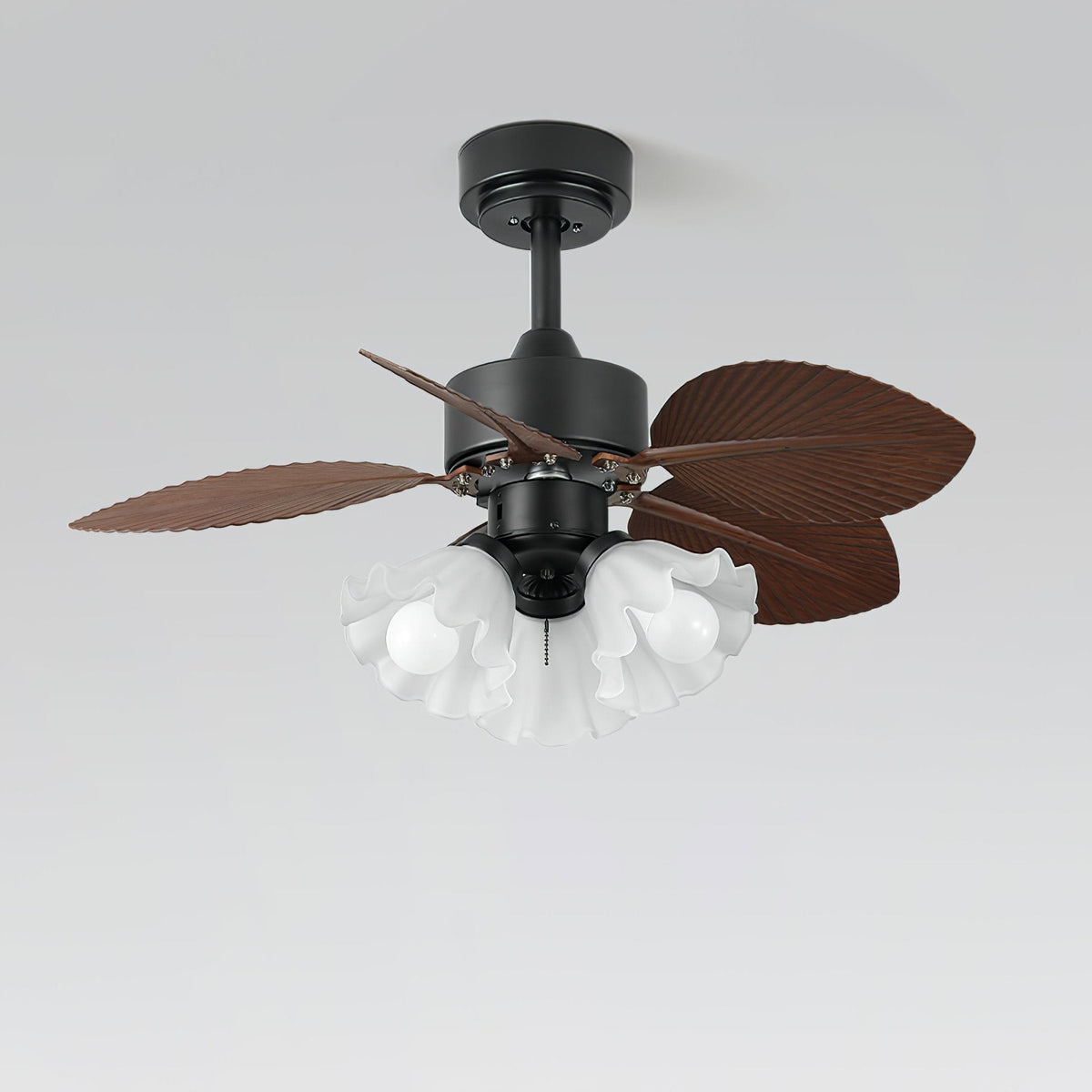 Rosalyn Vintage Holz Deckenventilator mit Beleuchtung