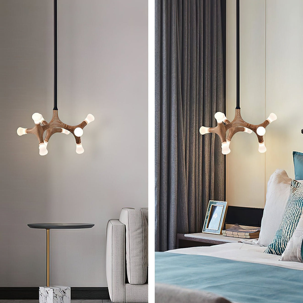 Mynorila Pendelleuchte im Zweig-Design aus Holz