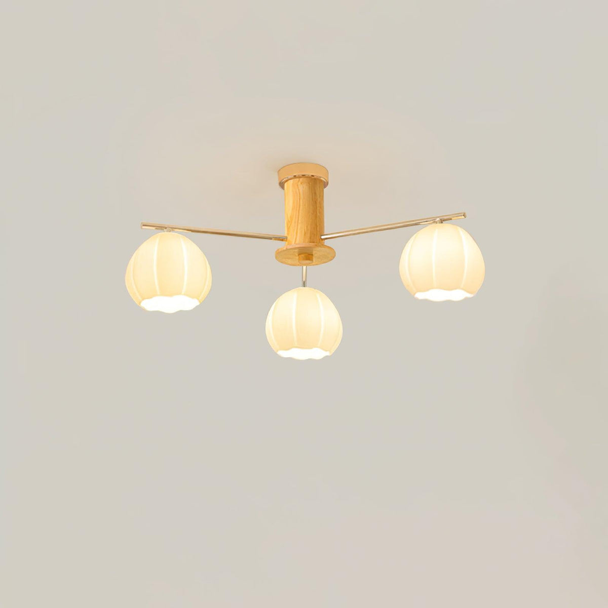 Ezoror Deckenleuchte im nordischen Kunststil aus Glas mit Blumenknospen