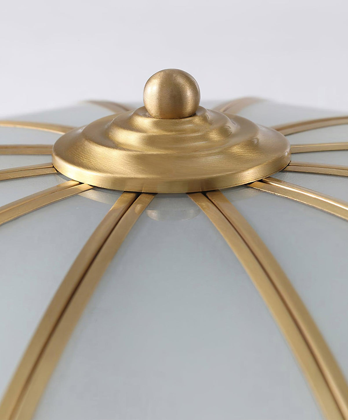 Velenena Deckenleuchte Flower Shape aus Glas in Messing