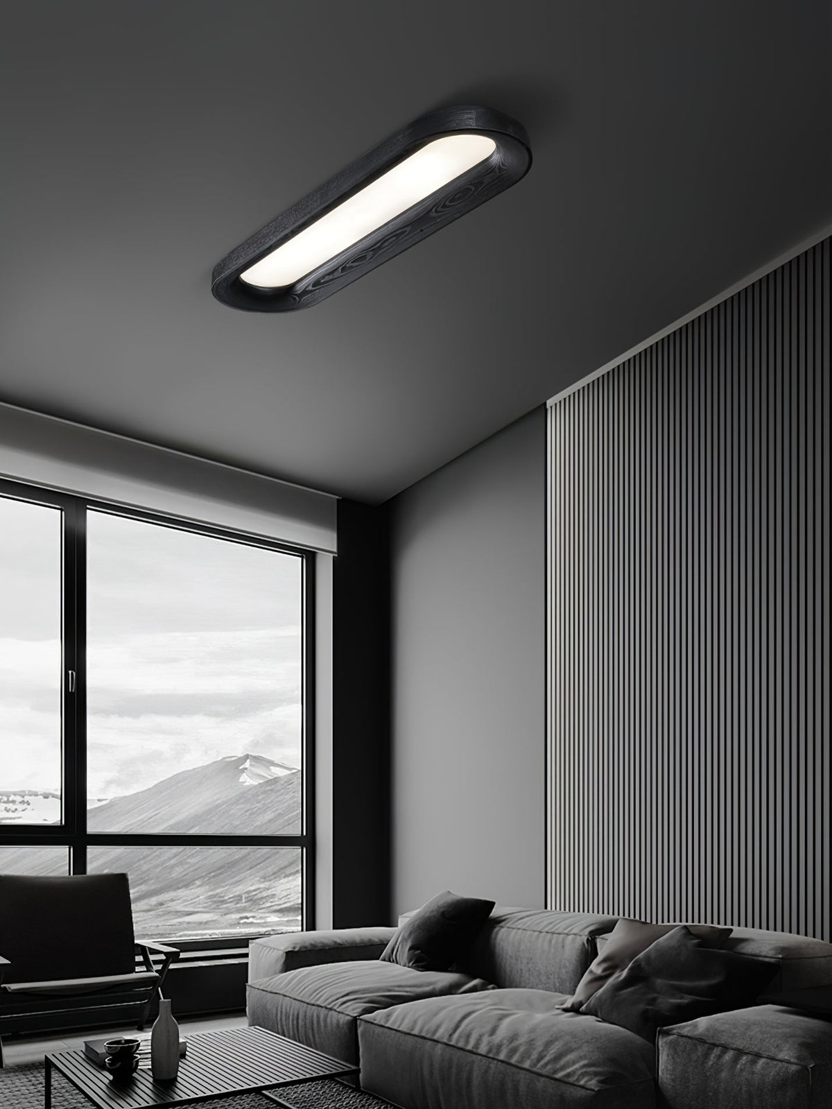 Zatalel zeitgenössische minimalistische Deckenleuchte Flowing Cloud Holz