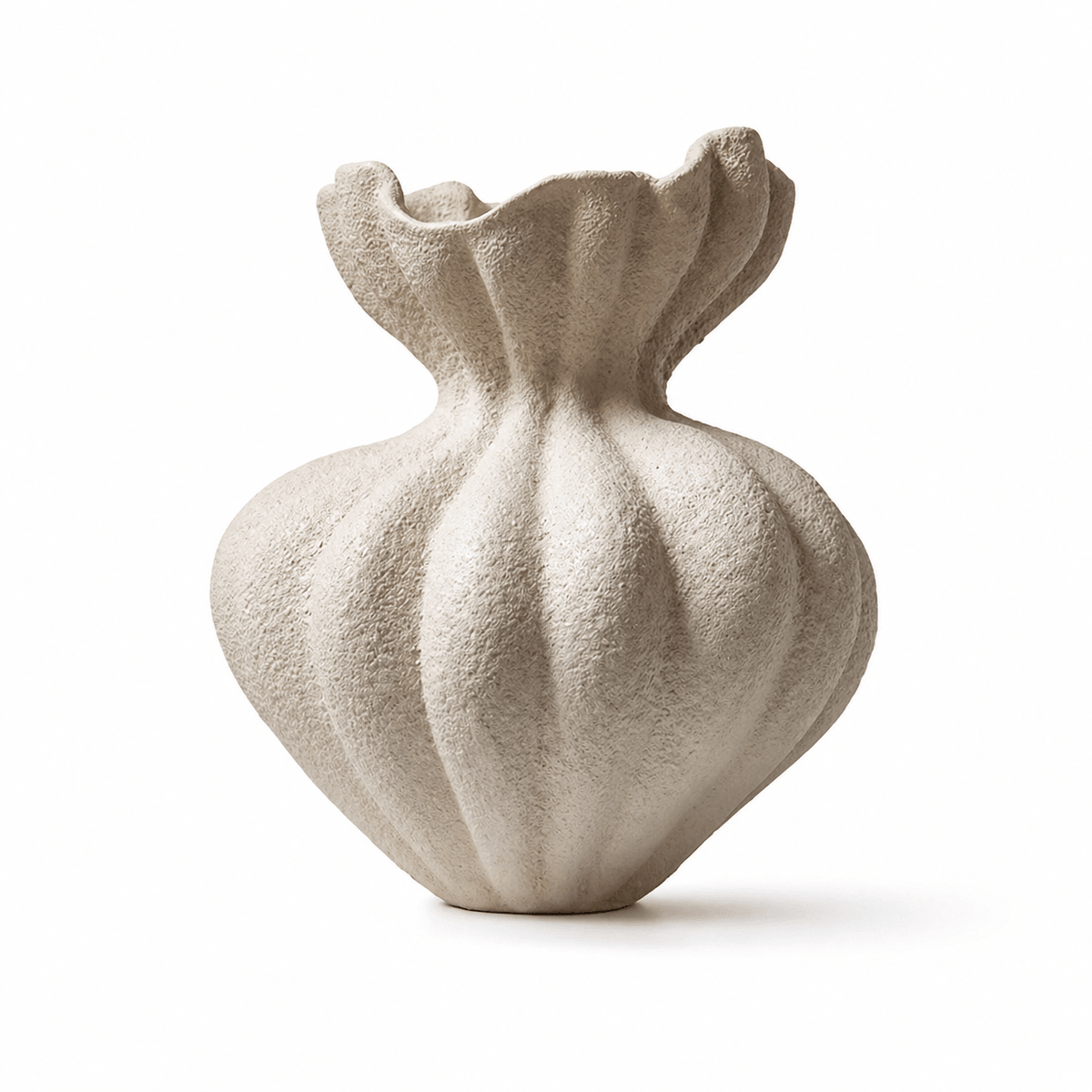 Fluted Bloom Keramik Vase