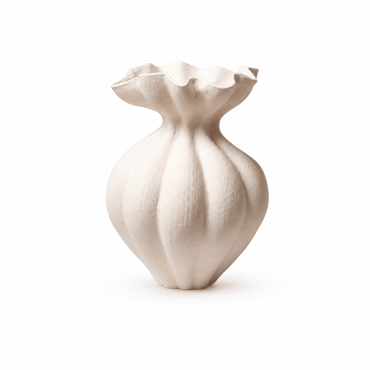 Fluted Bloom Keramik Vase
