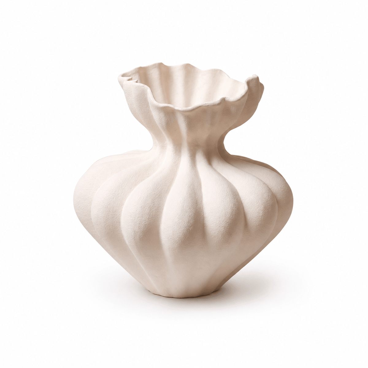 Fluted Bloom Keramik Vase