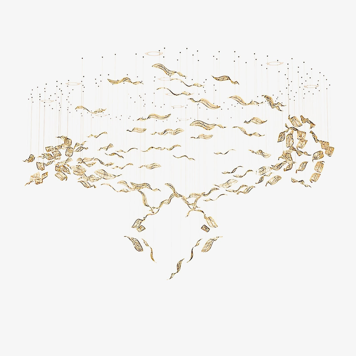 Velelora Kronleuchter Cascading Leaf Luxe