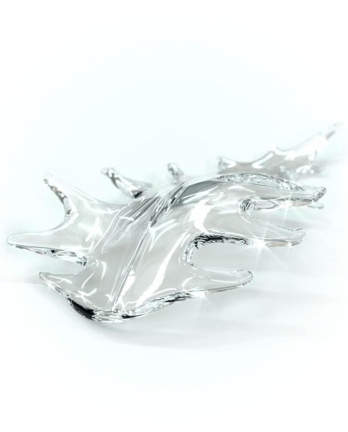 Cosolion Bird Kronleuchter aus Bernstein und transparentem Glas