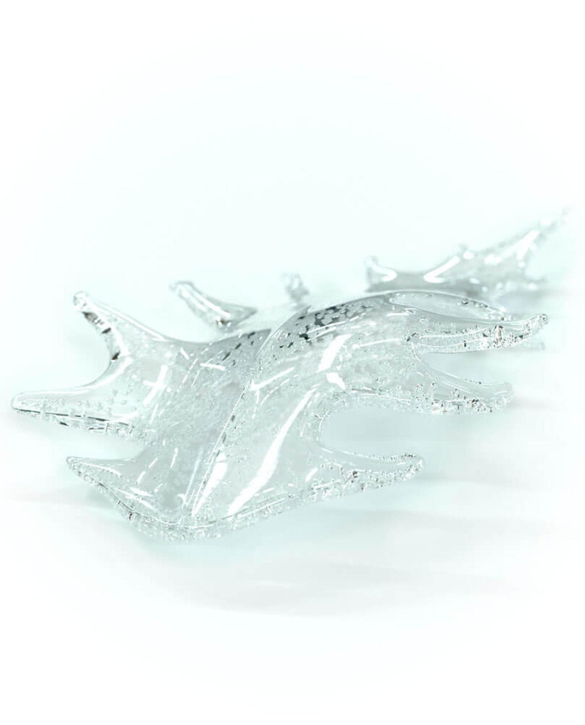 Cosolion Bird Kronleuchter aus Bernstein und transparentem Glas